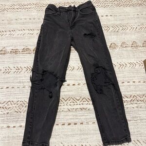 Distressed Black Jeans